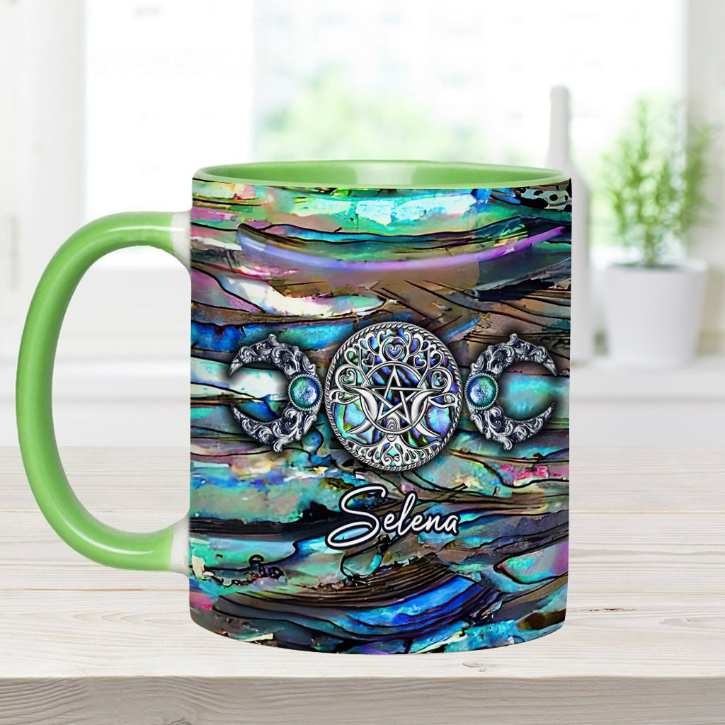 Triple Moon Beautiful Magick - Personalized Witch Accent Mug