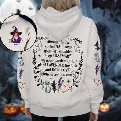 Practical Magic Salt Rosemary Lavender Love - Personalized Witch All Over Shirt