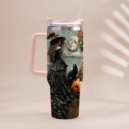 Beautiful Witch - Personalized Witch Tumbler With Handle