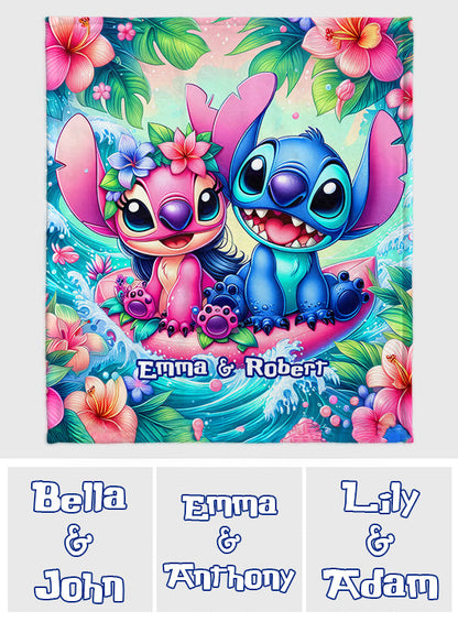 Lovely Couple - Personalized Ohana Blanket