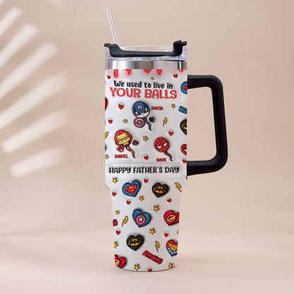 Happy Father's Day - Personalized Marvelous Universe Tumbler With Handle