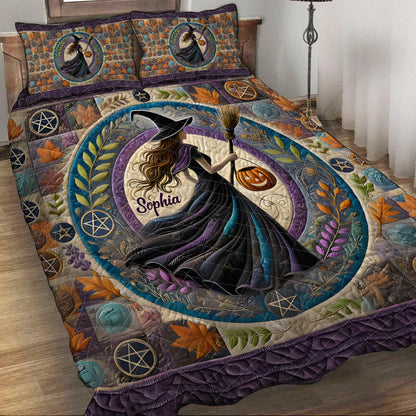 Beautiful Witch - Personalized Witch Quilt Set