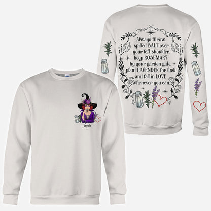 Practical Magic Salt Rosemary Lavender Love - Personalized Witch All Over Shirt