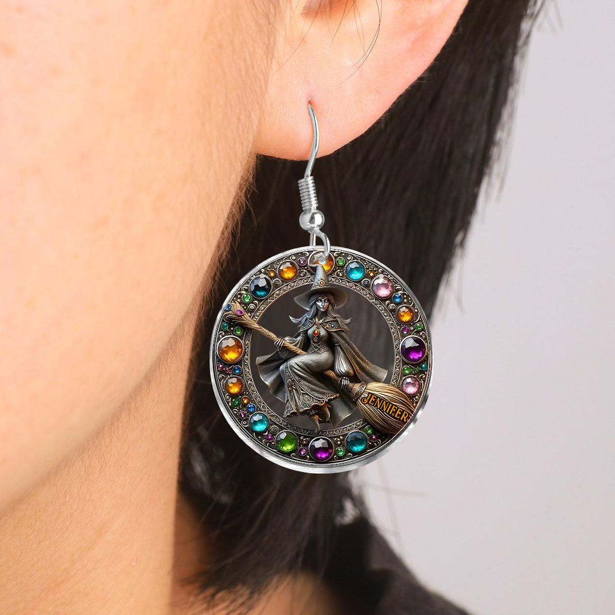 Beautiful Witch - Personalized Witch Earrings