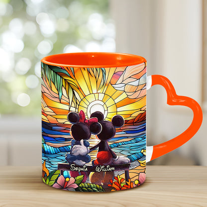 You And Me We Got This - Personalized Mouse Heart Handle Mug