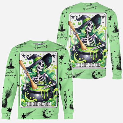 The Shit Stirrer - Personalized Witch All Over Shirt