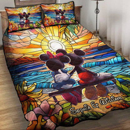 Romantic Sunset - Personalized Mouse Quilt Set