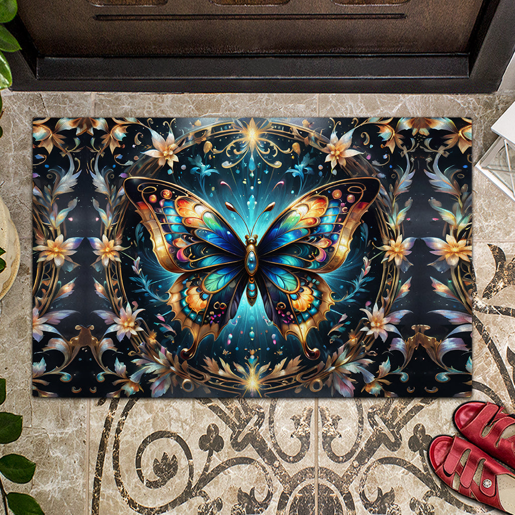 Stunning Gold Butterfly - Butterfly Doormat