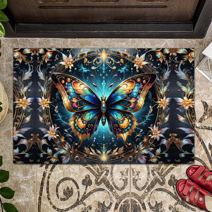 Stunning Gold Butterfly - Butterfly Doormat