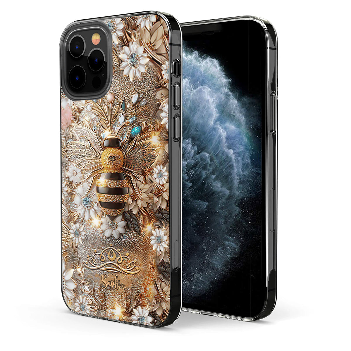 Queen Bee - Personalized Bee Clear Phone Case