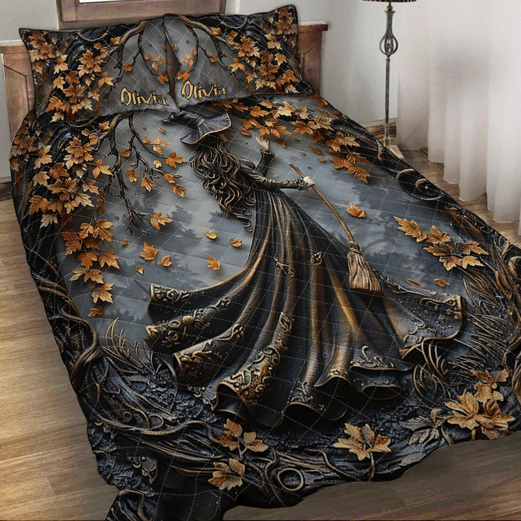 Beautiful Witch - Personalized Witch Quilt Set