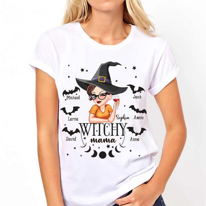 Witchy Mama Grandma - Personalized Witch T-shirt And Hoodie