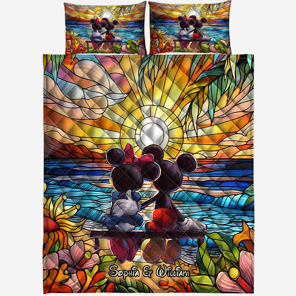 Romantic Sunset - Personalized Mouse Quilt Set