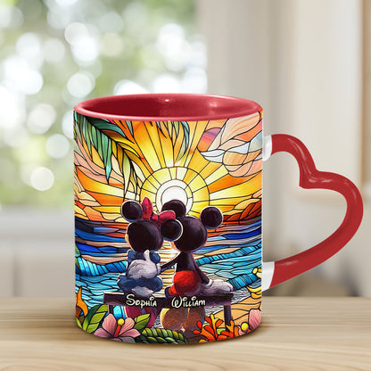 You And Me We Got This - Personalized Mouse Heart Handle Mug