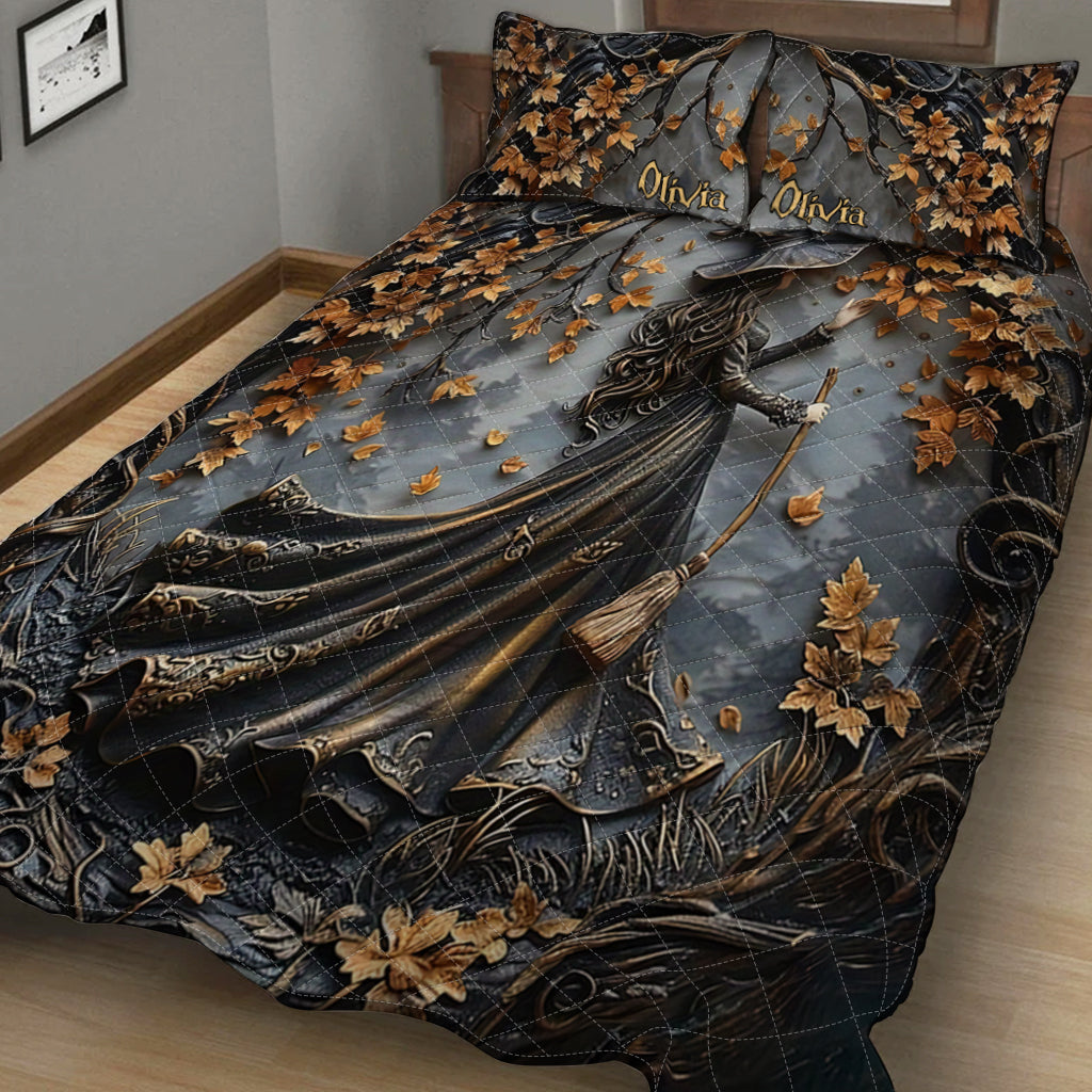 Beautiful Witch - Personalized Witch Quilt Set