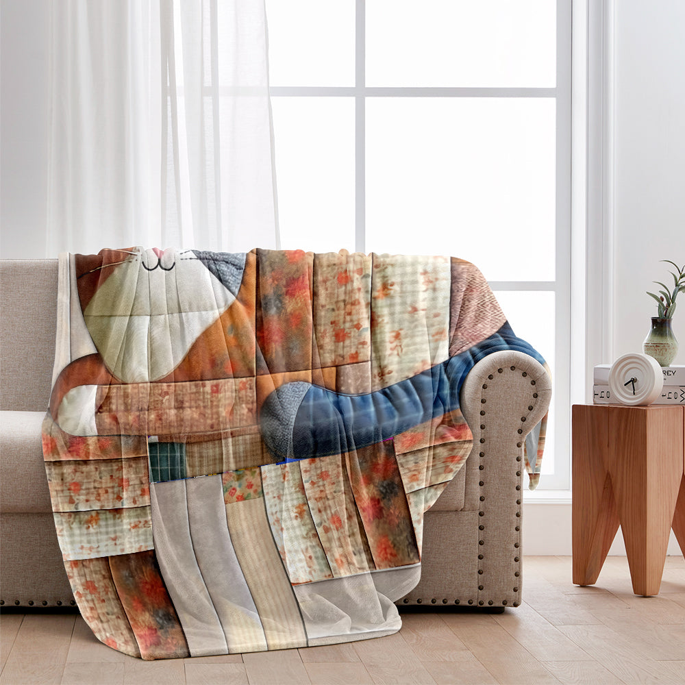 Cute Cat - Personalized Cat Blanket