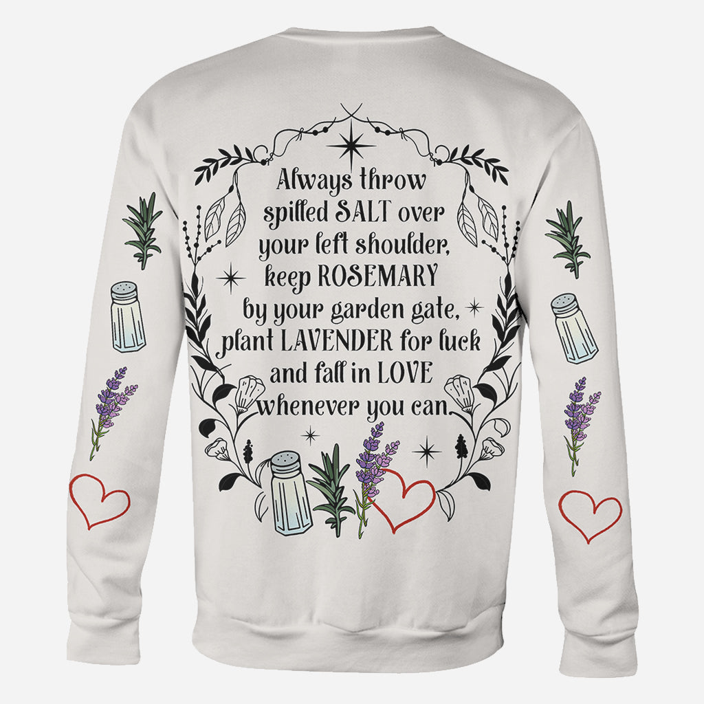 Practical Magic Salt Rosemary Lavender Love - Personalized Witch All Over Shirt