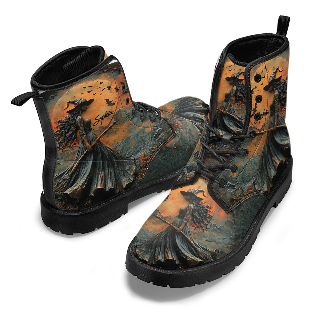 Beautiful Witch - Personalized Witch Leather Boots