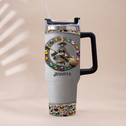Beautiful Witch - Personalized Witch Tumbler With Handle