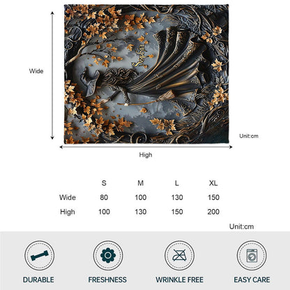 Beautiful Witch - Personalized Witch Blanket