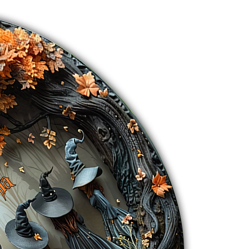 Beautiful Witches - Personalized Witch Round Metal Sign