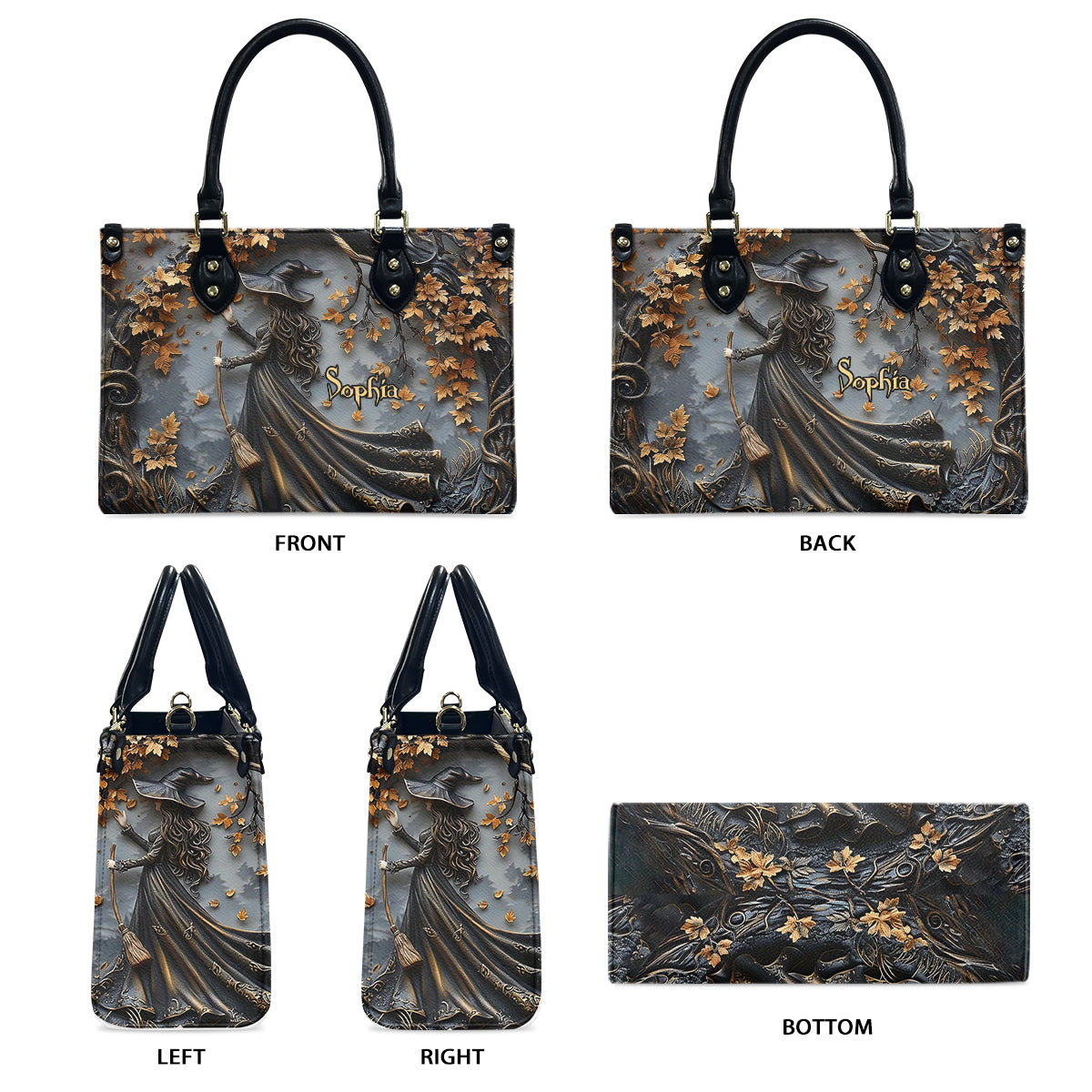 Beautiful Witch - Personalized Witch Leather Handbag