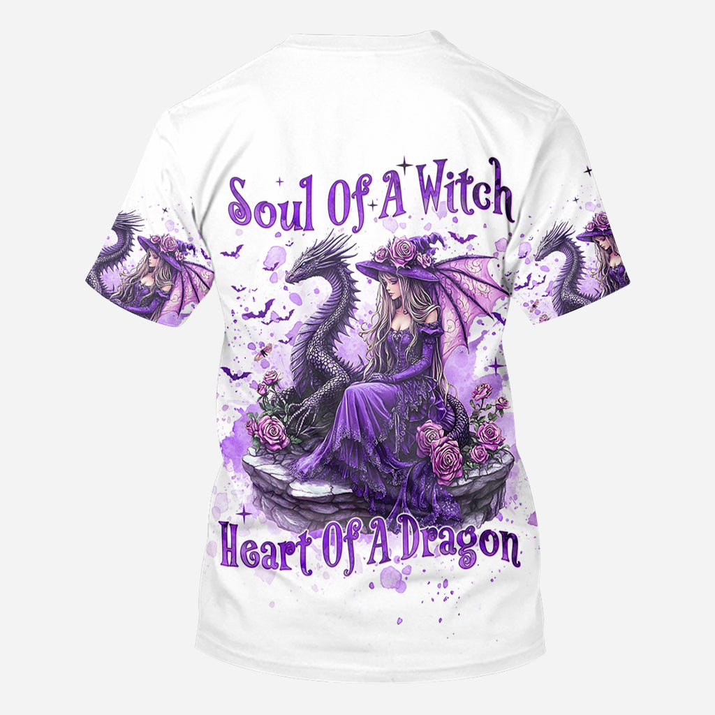 Soul Of A Witch Heart Of A Dragon - Personalized Witch All Over Shirt