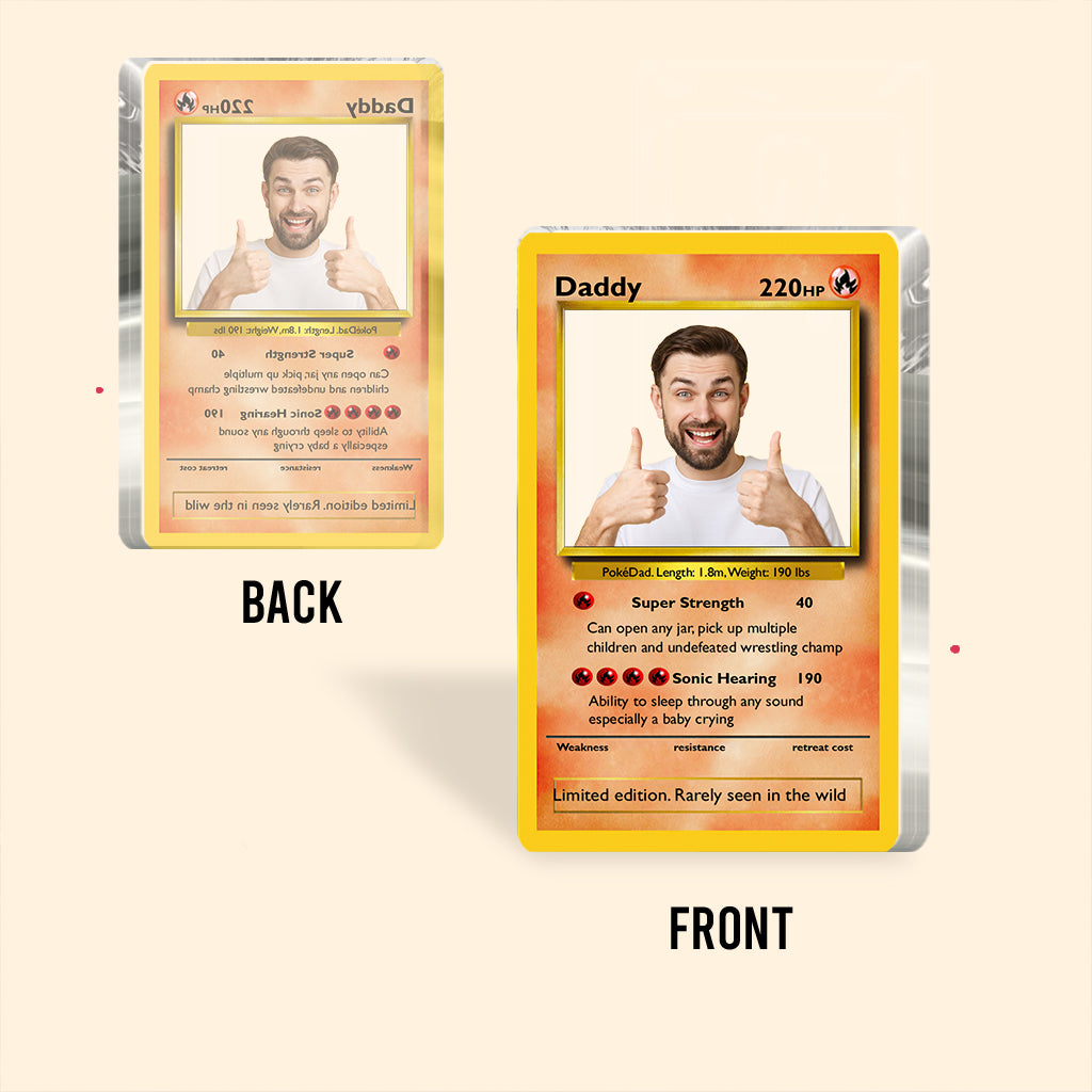 Poke Dad Best Dad Ever - Personalized Monster Trainer Custom Shaped Acrylic Plaque