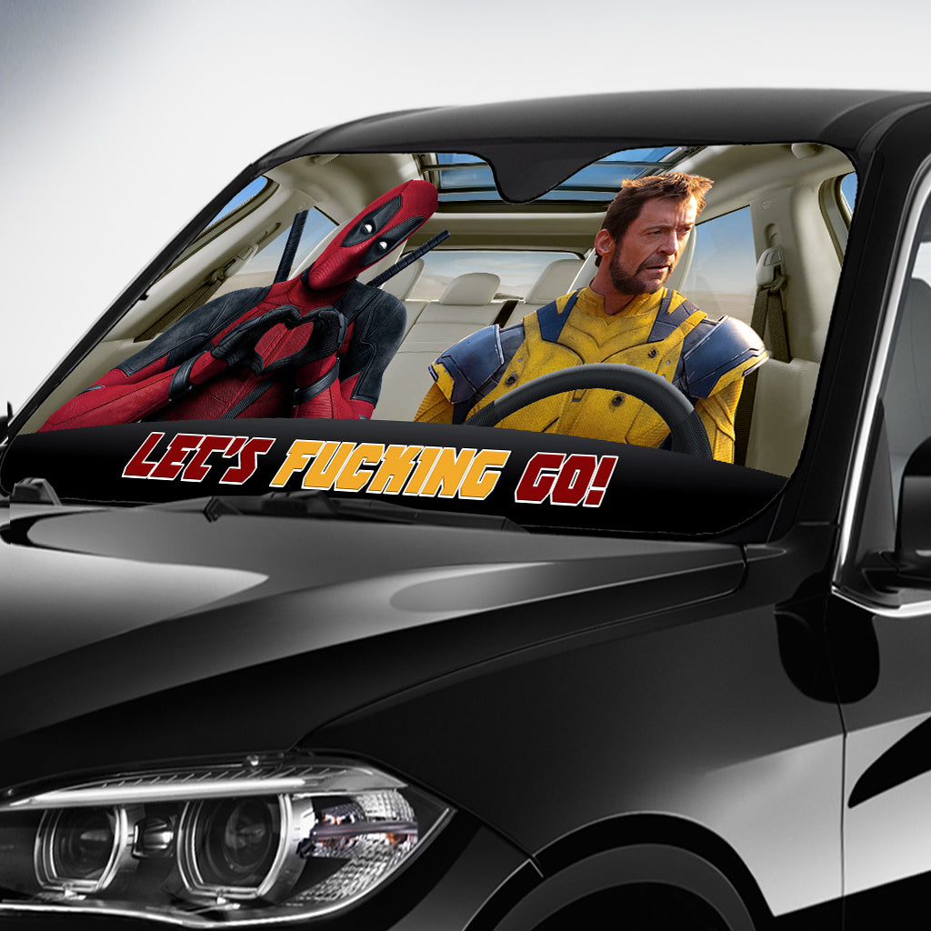 Let's Fucking Go - The Psychopath Car Sunshade