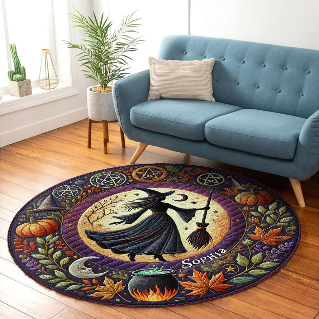 Beautiful Witch - Personalized Witch Round Rug