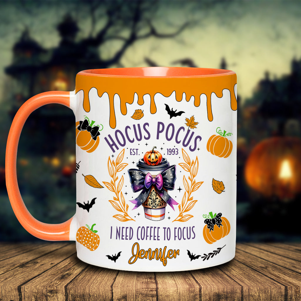 I Need Coffee - Personalized Witch Accent Mug