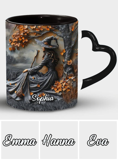Beautiful Witch - Personalized Witch Heart Handle Mug