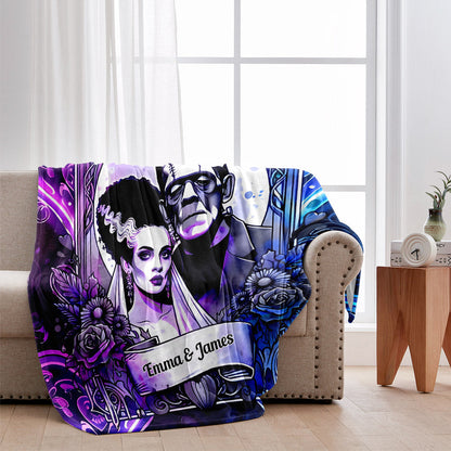 The Green Monster And Bride, We Were Made For Each Other - Personalized Couple Blanket