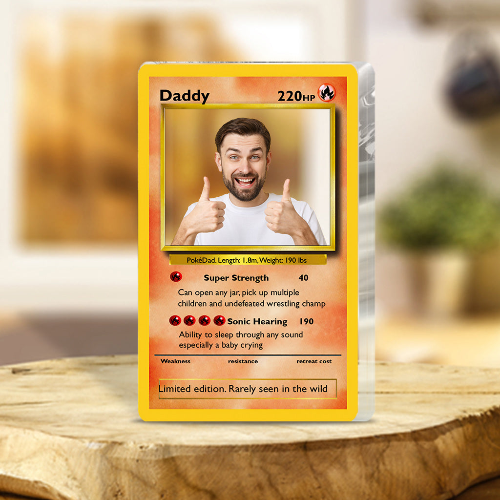 Poke Dad Best Dad Ever - Personalized Monster Trainer Custom Shaped Acrylic Plaque