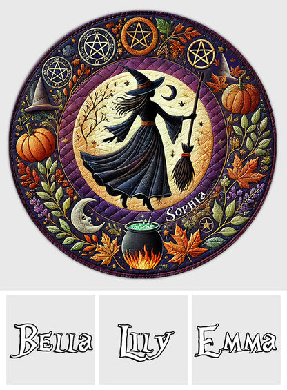 Beautiful Witch - Personalized Witch Round Rug