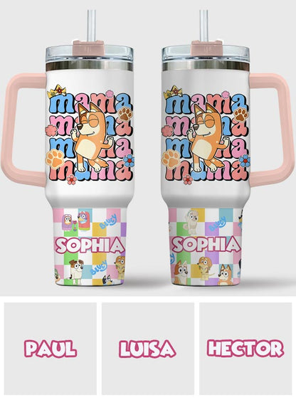 Blue Mama - Personalized Mouse Tumbler With Handle