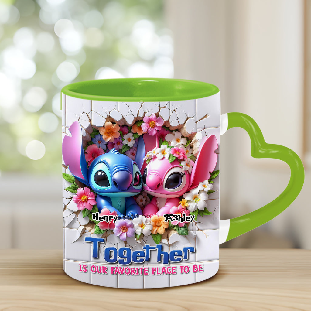 Love Ohana Forever - Personalized Ohana Heart Handle Mug