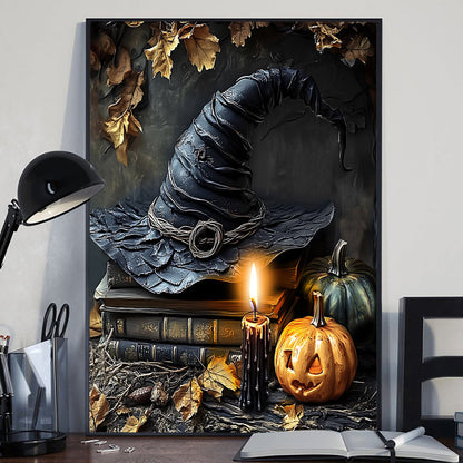 A Witch's Autumn Ritual - Witch Canvas And Poster
