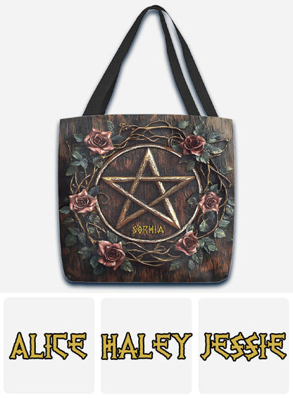 Beautiful Pentagram - Personalized Witch Tote Bag