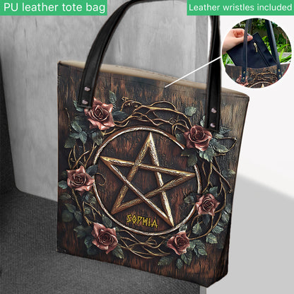 Beautiful Pentagram - Personalized Witch Tote Bag