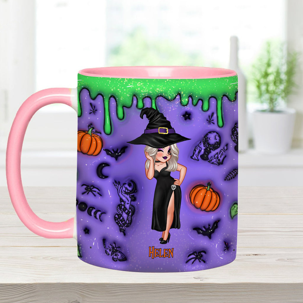 Witch By Nature Bitch By Choice - Personalized Witch Accent Mug