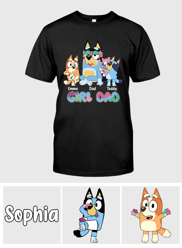 Girl Dad - Personalized Father T-shirt And Hoodie