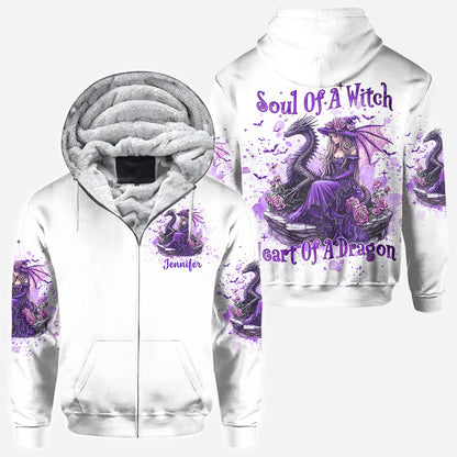 Soul Of A Witch Heart Of A Dragon - Personalized Witch All Over Shirt