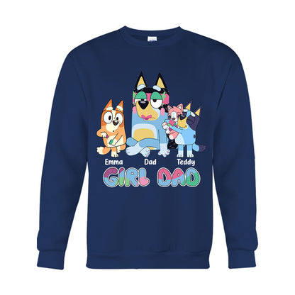 Girl Dad - Personalized Father T-shirt And Hoodie