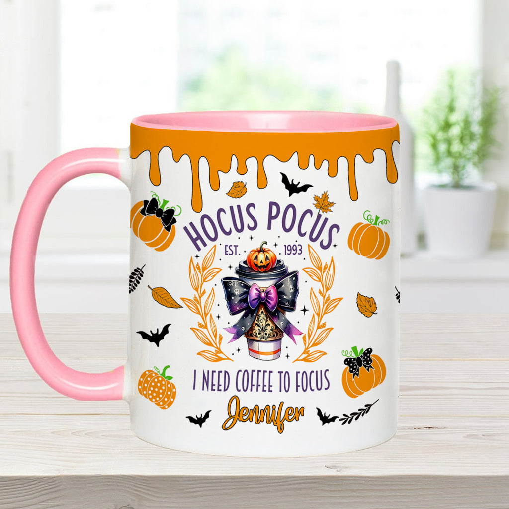 I Need Coffee - Personalized Witch Accent Mug