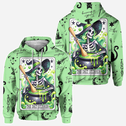 The Shit Stirrer - Personalized Witch All Over Shirt