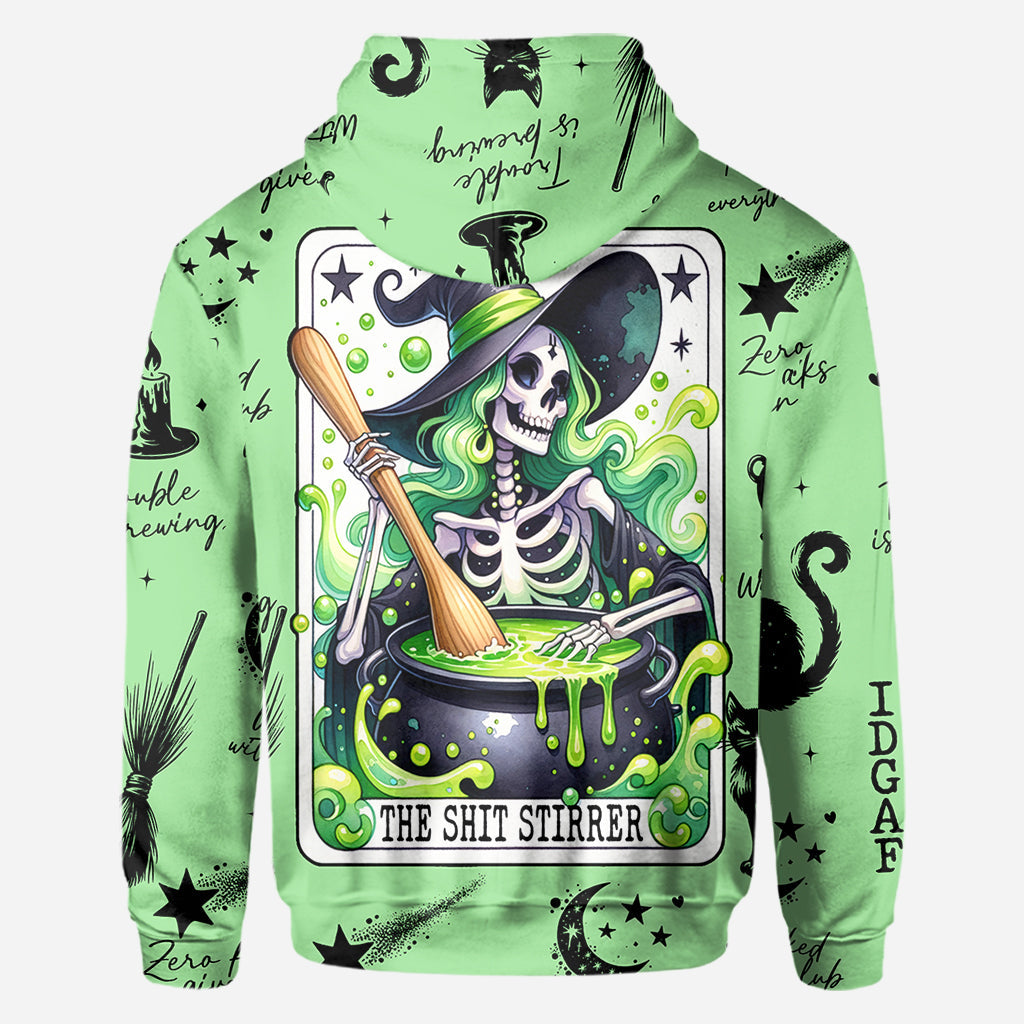 The Shit Stirrer - Personalized Witch All Over Shirt