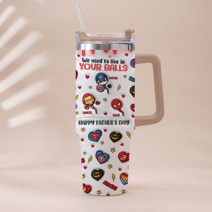 Happy Father's Day - Personalized Marvelous Universe Tumbler With Handle