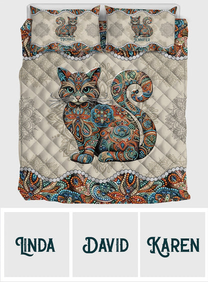 Beautiful Cat - Personalized Cat Quilt Set