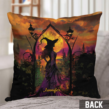 Beautiful Witch - Personalized Witch Throw Pillow